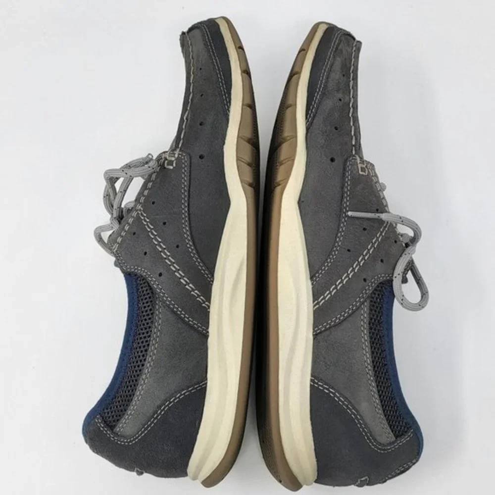 Clarks Ramada English Navy Nubuck‎ Casuals Blue Leather Mens Size 11.5